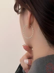 1 Paire De Boucles D'oreilles En Argent Sterling 925 Torsadées Et Scintillantes Avec Coffret Cadeau, Cadeau De La Saint-valentin Pour Femmes