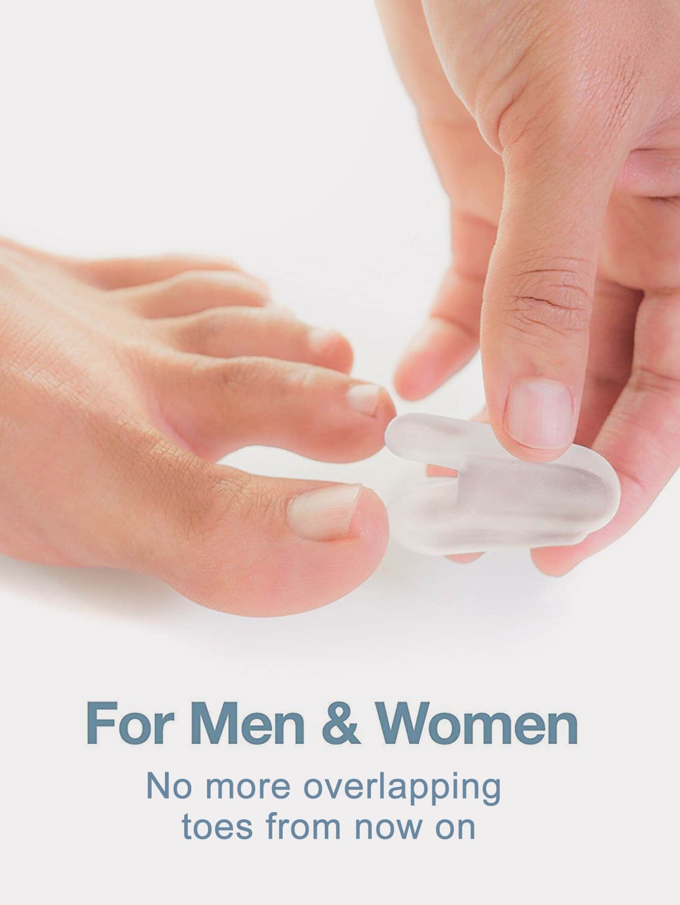 Gel Toe Separator, 2pcs Durable Toe Spacers, Silicone Toe Stretchers