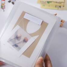 1 gói 40 tờ/80 trang A6 Sổ lưu trữ nhãn dán, Album ảnh trong suốt di động, Hộp lưu trữ thư mục ảnh thu thập Đồ dùng học tập Quay lại trường - Trong sáng - Xem 5