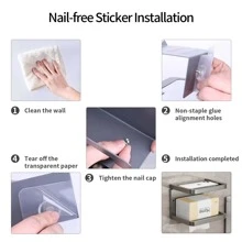 太空鋁灰色的紙巾盒支架 - 灰色 - 查看 9