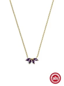 AS925純銀馬眼睛項鍊適用於女士日常裝飾用品精細的項鍊