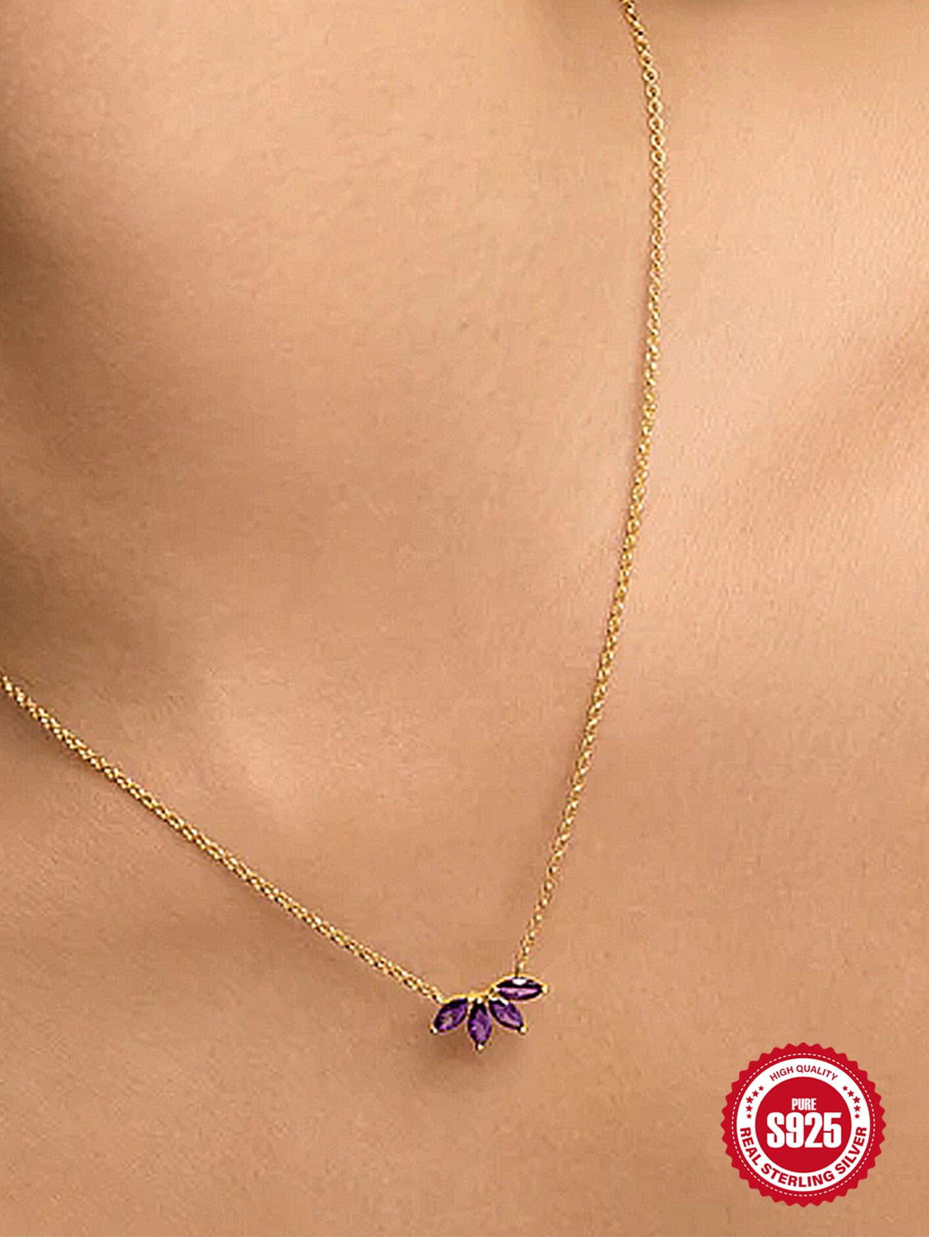 AS925純銀馬眼睛項鍊適用於女士日常裝飾用品精細的項鍊