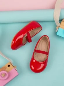 1pair Baby Shoes With Elastic Band & Massage Insole & Non-Slip Sole For Outdoor Activities, Spring/Summer - Red - View 5