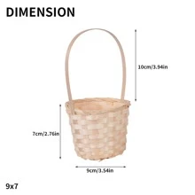 Cestino DIY intrecciato vimini per casa & hotel , lavabile e a prova di polvere , adatto per bambini matrimonio