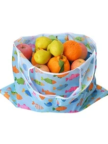 1pc Oxford Cloth Foldable Shopping Bag, 210d Large Size Portable Tote Bag With Large Capacity For Supermarket Shopping - Multicolor - View 7