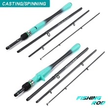 Sougayilang 鱼竿 1.8 米旋转/抛竿 碳纤维 4 节 4-10 磅鱼竿 适用于淡水钓鱼竿 - 綠色 - 查看 2