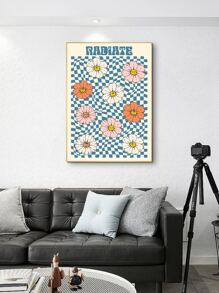 花朵圖案無框畫 - 彩色 - 查看 2