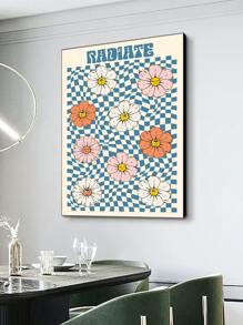 花朵圖案無框畫 - 彩色 - 查看 3