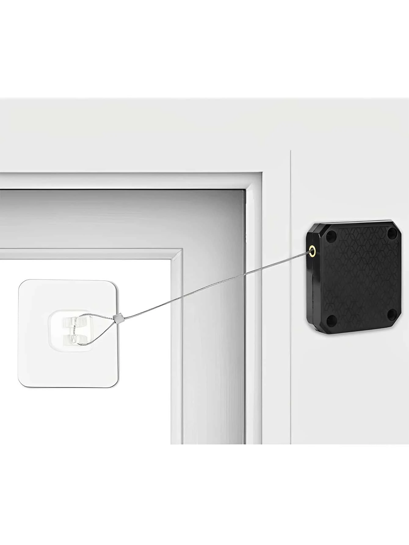 1/2/4入組自粘式繩索門閂，家用門關裝置 - 白色 - 查看 1