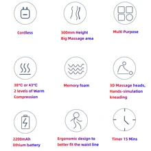 Breo Shiatsu Cordless  Back Massager, All-In-One Full Body Massage, With 2 Levels Of  38℃ Or 43℃ Warm Compression To Combine With Chinese Traditional Massage, Mom Gifts Valentines Gift Boyfriend Gifts Valentine Day Gifts Pink Cute St Patrick Day