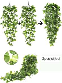 1pc/2pcs Artificial Hanging Plants Fake Ivy Vine Fake Ivy Leaves For Wall House Room Patio Indoor Outdoor Home Shelf Office Decor, Valentine Day, Gift Gifts Birthday Graduation