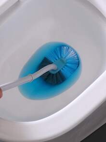 1 pieza/2 piezas Cepillo de baño con diseño japonés, en forma de S y portátil para la limpieza del inodoro - Gris - Ver 5