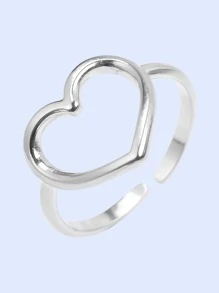 1 pezzo Anello regolabile a forma di cuore aperto, in acciaio inossidabile 304, con rivestimento in olio e sottovuoto, accessorio per gioielli fai-da-te, disponibile nei colori arcobaleno, argento o oro, adatto come regalo per San Valentino, Mamma, Festa della Mamma
