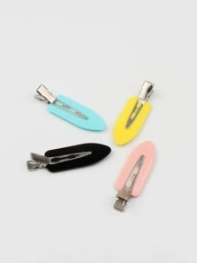 1 件 4 件套发夹套装，适合女孩和女士的无痕发夹，适合稀疏头发和浓密头发的甜美发夹（鳄鱼形）