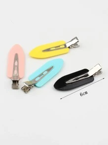 1 件 4 件套发夹套装，适合女孩和女士的无痕发夹，适合稀疏头发和浓密头发的甜美发夹（鳄鱼形）