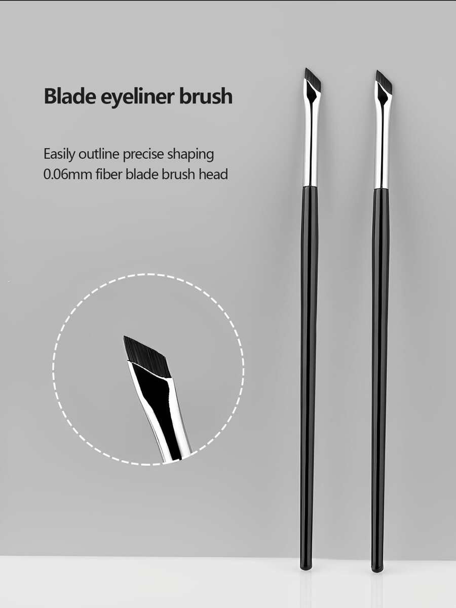 1Pc Upgrade Blade Eyeliner Brush Ultra Thin Fine Angle Flat Eyebrow