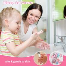 QDRAGON Kids Real Makeup Kit For Girl Pink Unicorn, Little Girl Makeup Set, Real/Non Toxic/Washable Make Up Toy, Unicorns Gifts For Girls Ages 3 4 5 6 7 8 9 10+ Years Old - 粉色 - 查看 5