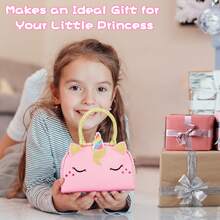 QDRAGON Kids Real Makeup Kit For Girl Pink Unicorn, Little Girl Makeup Set, Real/Non Toxic/Washable Make Up Toy, Unicorns Gifts For Girls Ages 3 4 5 6 7 8 9 10+ Years Old - 粉色 - 查看 7