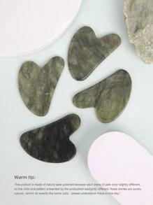 2pcs Gua Sha Board Natural Jade Stone GuaSha Scraping Facial Massage Tool For Relieve Fine Lines And Wrinkles Heart Shape Skin Care Tool SPA Massager For Body Relaxing,Beauty,Skin Care Products,Spa,Self Care,Skin Care Tools,Face Care,Esthetician Supplies,Massage,Face Massage Tool,Face Roller - Multicolor - View 8