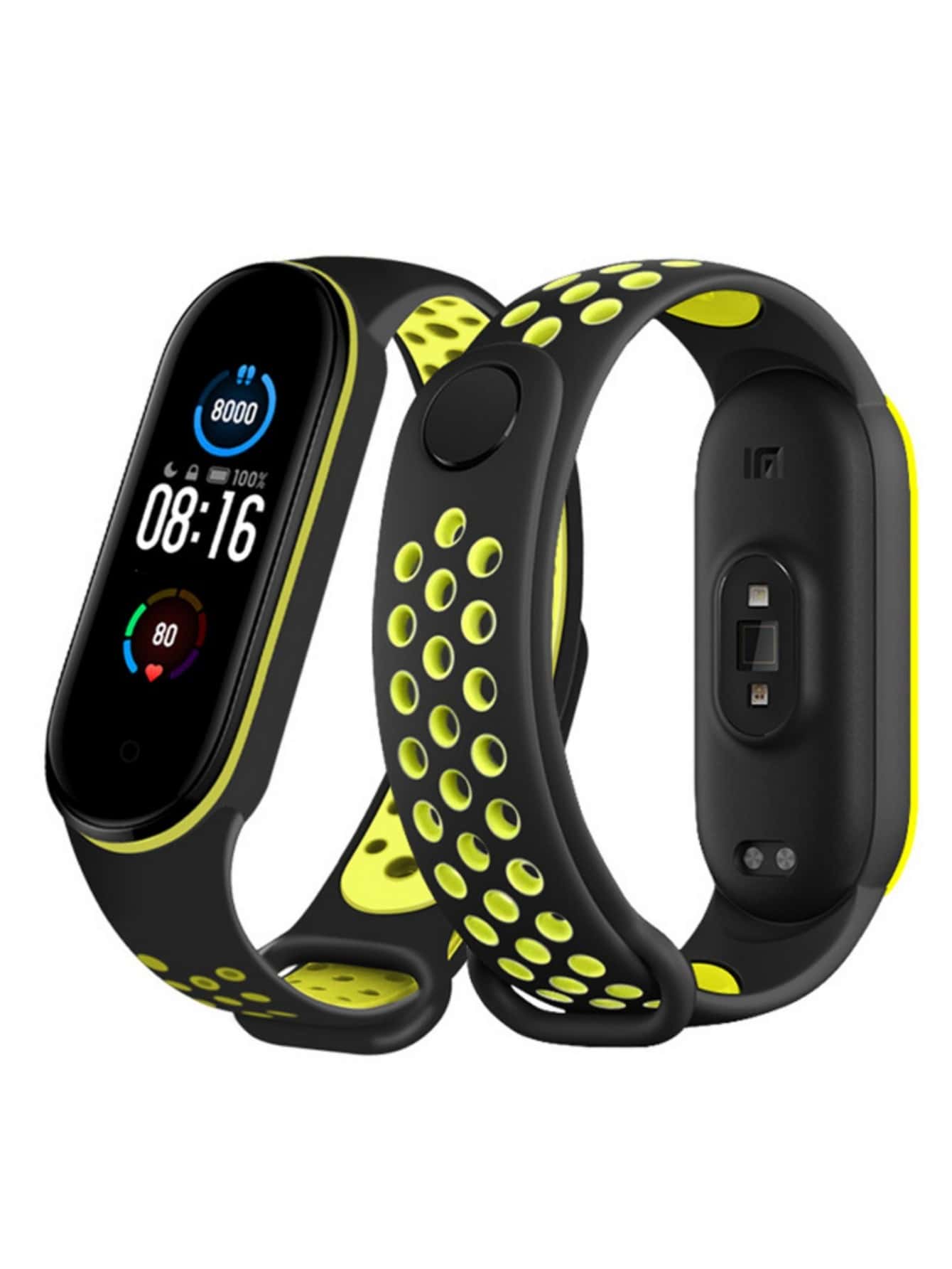 Silicone Strap Compatible With Xiaomi Mi Band 7 Watch Wrist Bracelet Accessories Watch Wrist Compatible With Xiaomi MiBand 7 Strap Double Color - Blue - View 3
