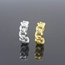 Hip Hop Copper Chain Ring For Men Women For Decoration Party - Gold - View 7