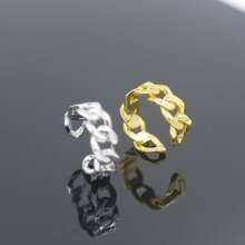Hip Hop Copper Chain Ring For Men Women For Decoration Party - Gold - View 8