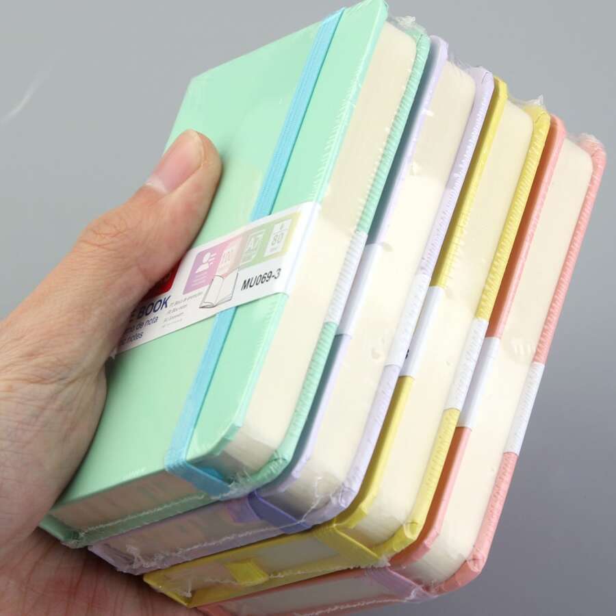 Motarro* 1 pieza Cuaderno macarrón de colores 80g con 100 , A7 tamaño - Multicolor - Ver 1