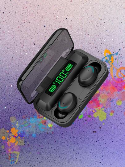 Digital Display Noise-Proof Waterproof Touch Control Sports Wireless Earphone