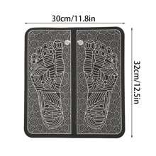 電動腳按摩器地墊-腳穴位按摩地墊腳循環按摩器穴位鬆弛工具可折疊的便攜家庭和辦公室使用至緩解疲勞 - 黑色 - 查看 4