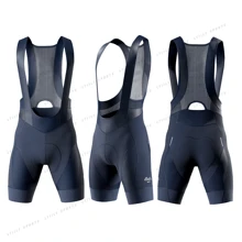 Bộ quần áo đạp xe tay ngắn nhẹ, thoáng khí, nhanh khô + quần đùi, phù hợp cho đạp xe đường trường và đạp xe leo núi, với lớp bọt mật độ cao 3D hỗ trợ 5 giờ, màu đen và xanh lam - Màu xanh lam - Xem 1