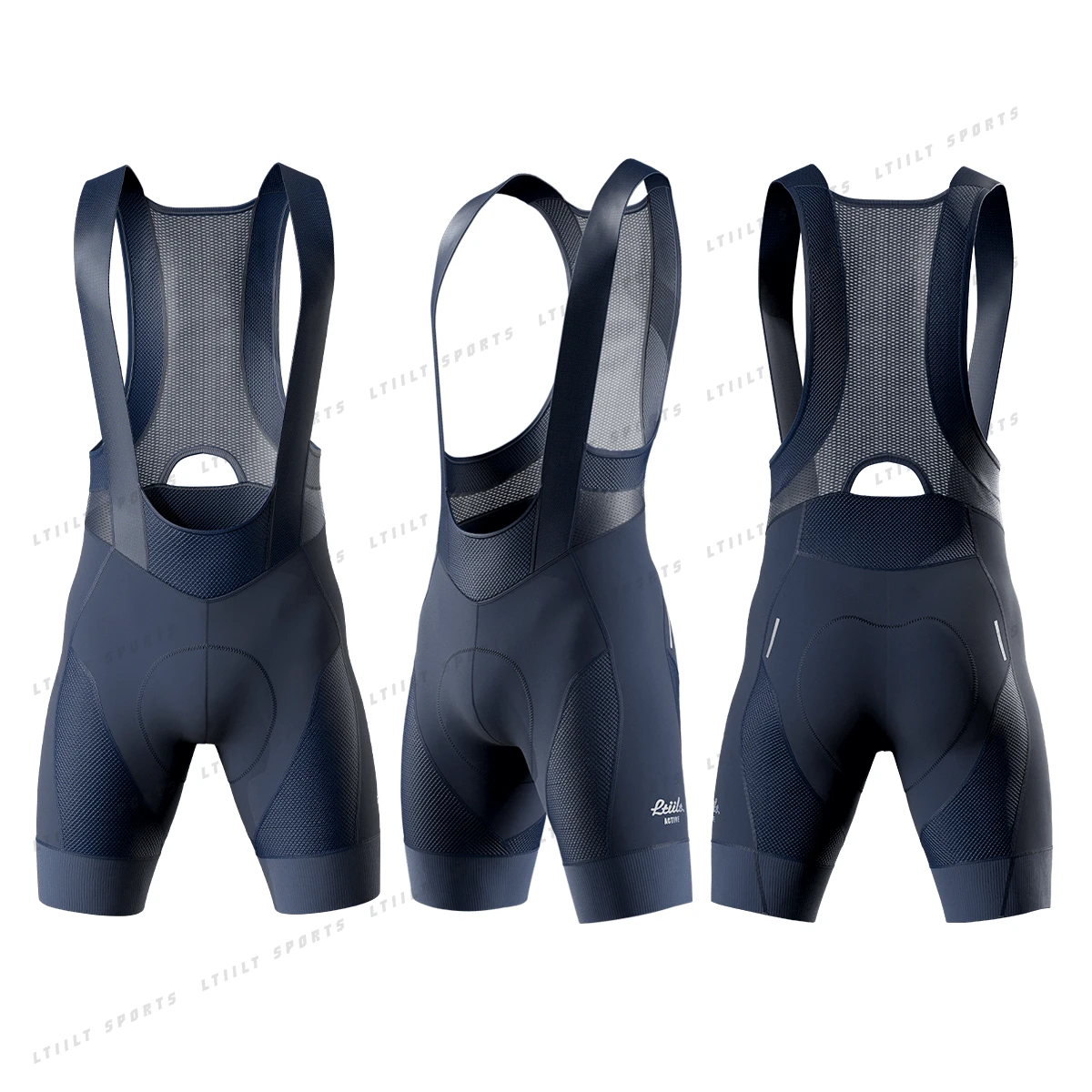 Bộ quần áo đạp xe tay ngắn nhẹ, thoáng khí, nhanh khô + quần đùi, phù hợp cho đạp xe đường trường và đạp xe leo núi, với lớp bọt mật độ cao 3D hỗ trợ 5 giờ, màu đen và xanh lam - Màu xanh lam - Xem 1