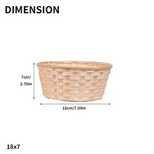 Cesta DIY tejido mimbre basura adecuado para casa con hotel , lavable con a prueba de polvo , ideal para de niños boda - Amarillo Mostaza - Ver 3