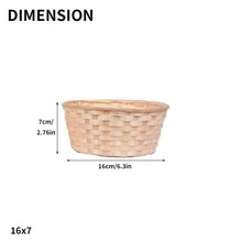 Cesta DIY tejido mimbre basura adecuado para casa con hotel , lavable con a prueba de polvo , ideal para de niños boda - Amarillo Mostaza - Ver 2