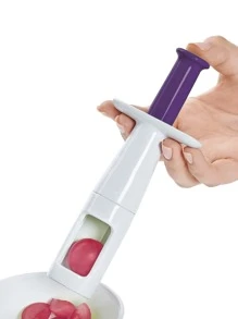 1入組便攜葡萄切片機適用於家庭使用 - 紫色 - 查看 2
