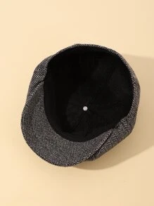 Mũ Newsboy cho trẻ mới biết đi, bé trai, bé gái, trẻ em, mũ nồi, mũ tài xế, mũ lưỡi trai, mũ Pageboy phẳng, mũ vải tuýt cổ điển - Đen và trắng - Xem 3