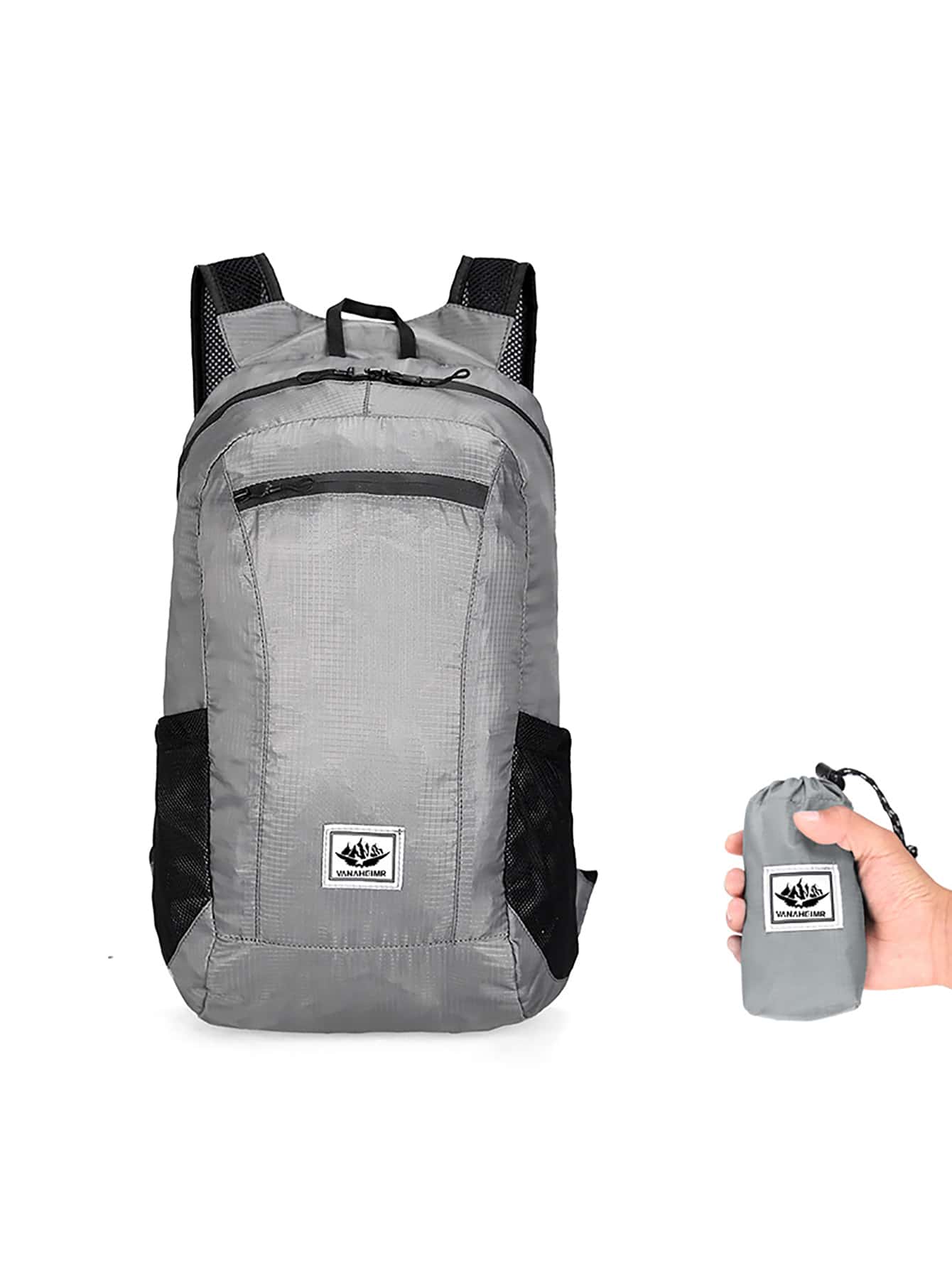 20L Lightweight Portable Foldable Waterproof Backpack Folding Bag Ultralight Outdoor Pack For Women - Light Grey - View 1