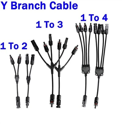 2PCS 30A Solar Connectors Y Branch Parallel Adapter Cable Wire Plug Tool For FFM MMF PV Wire Connector T Splitter Tools