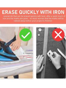 Fabric Markers Pencil Fade Out for Drawing Lines Disappearing Marker Pens Heat Erase Pen Multipurpose DIY Craft Sewing Accessories - Multicolor - View 9