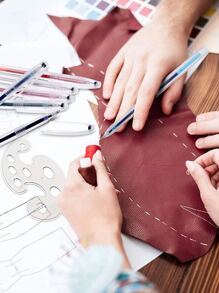 Fabric Markers Pencil Fade Out for Drawing Lines Disappearing Marker Pens Heat Erase Pen Multipurpose DIY Craft Sewing Accessories - Multicolor - View 3