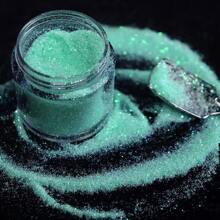 10ml 闪亮糖指甲闪粉用于美甲植绒粉美甲装饰毛衣纱白色雪花糖粉绿色 - 綠色 - 查看 3