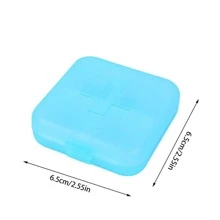 1入組4格藥盒收納盒4格藥盒小型便攜式藥盒收納盒優質旅行藥品容器 - 粉色 - 查看 5