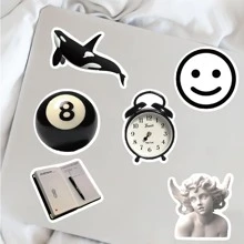 50 cái Đen Và Trắng Không thấm nước DIY Creative Hình dán Đối với máy tính xách tay PC Máy tính Di động Điện thoại thông minh Ốp lưng & bao da điện thoại Đàn ghi ta Bàn làm việc Cúp Du lịch Xe máy Ô tô/xe hơi Phụ kiện Đồ Chơi Đối với Món quà - Nhiều màu - Xem 4