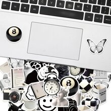 50 cái Đen Và Trắng Không thấm nước DIY Creative Hình dán Đối với máy tính xách tay PC Máy tính Di động Điện thoại thông minh Ốp lưng & bao da điện thoại Đàn ghi ta Bàn làm việc Cúp Du lịch Xe máy Ô tô/xe hơi Phụ kiện Đồ Chơi Đối với Món quà - Nhiều màu - Xem 3