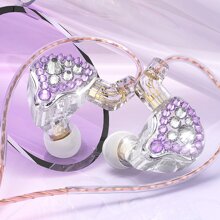 hellodigi Q2Pro 1.2m Cable Length Monitor Headphones - Purple - View 9