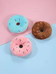 1pc Cute Donut Shaped Creative Plush Toy For Kids - Pink - View 1