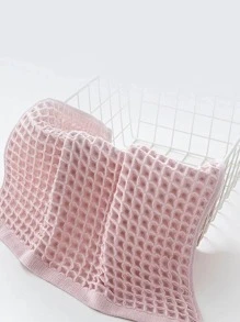 1入迅速吸濕並具吸收性的粉紅色毛巾/洗巾(34x74cm),附面巾、六角網織廚房毛巾、茶巾、超柔軟吸水的抹布、快乾清潔布