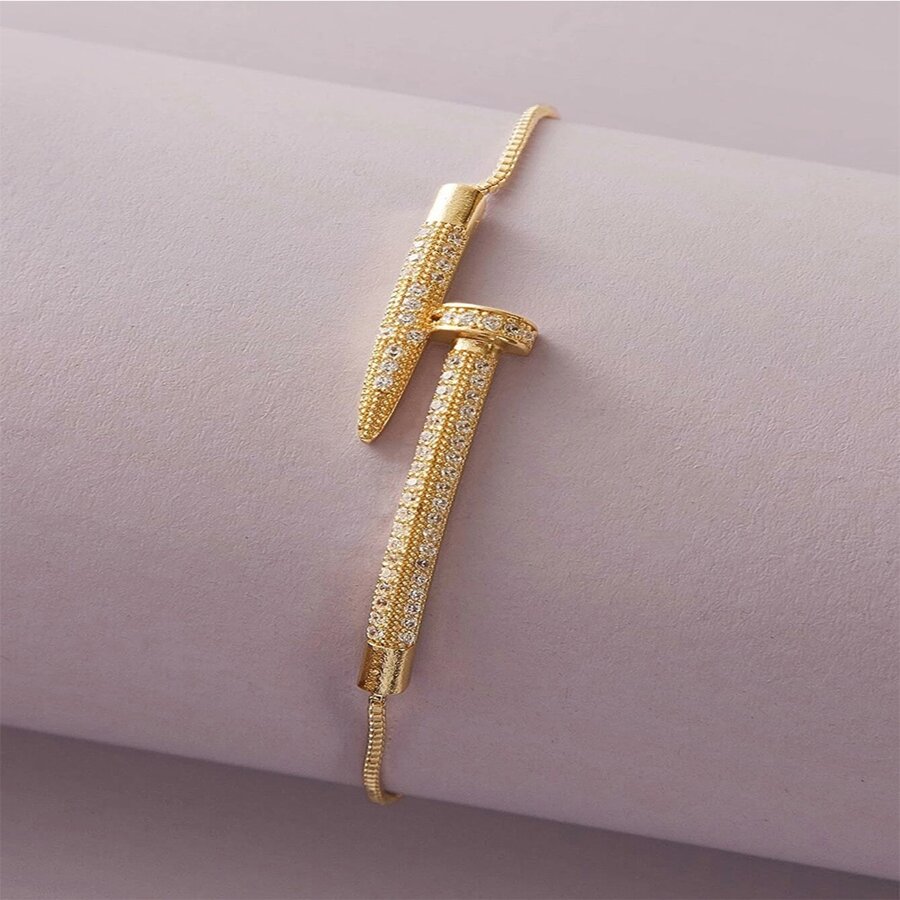 1 New Nail Bracelet With Adjustable Women's Fashion Bracelet For Good Friends