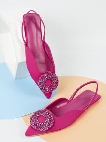 優雅復古風格平底鞋帶方頭和舒服後帶,歐美風格