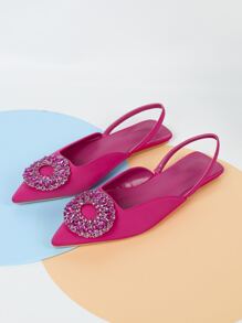 優雅復古風格平底鞋帶方頭和舒服後帶,歐美風格