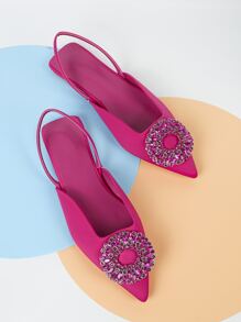 優雅復古風格平底鞋帶方頭和舒服後帶,歐美風格